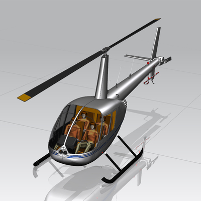 罗宾逊R44直升机航模飞机模型