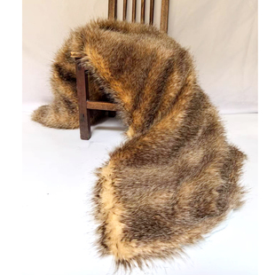 高档进口奢华皮草仿狐狸毛提花床毯沙发毯盖毯装饰毯