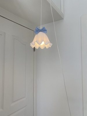 风铃feeling法式奶油风床头吊灯儿童房女孩可爱蝴蝶结宿舍网红灯