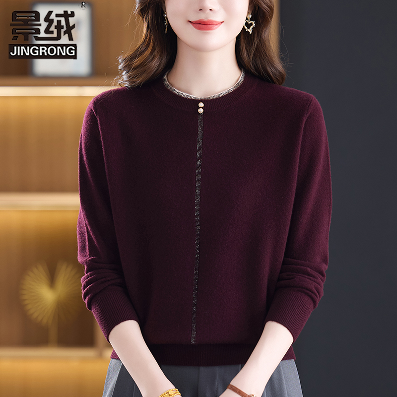 妈妈羊毛衫女秋冬针织上衣时尚