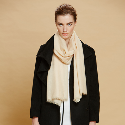 橘语纯色羊绒礼盒装春秋冬季围巾