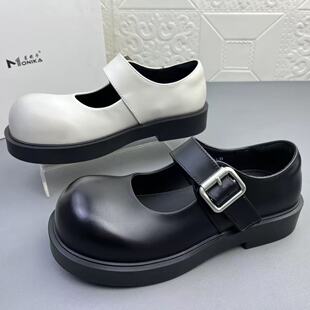 防滑玛丽珍单鞋 奥莱撤柜处理时尚 清 高品质新款 女鞋 鞋 垫真皮乐福鞋