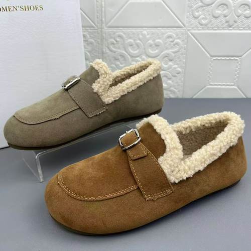 高品质新款加绒保暖博肯鞋女单鞋