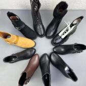 女靴高品质新款 瑕疵大牌撤柜处理头层牛皮时尚 时装 真皮通勤短靴清