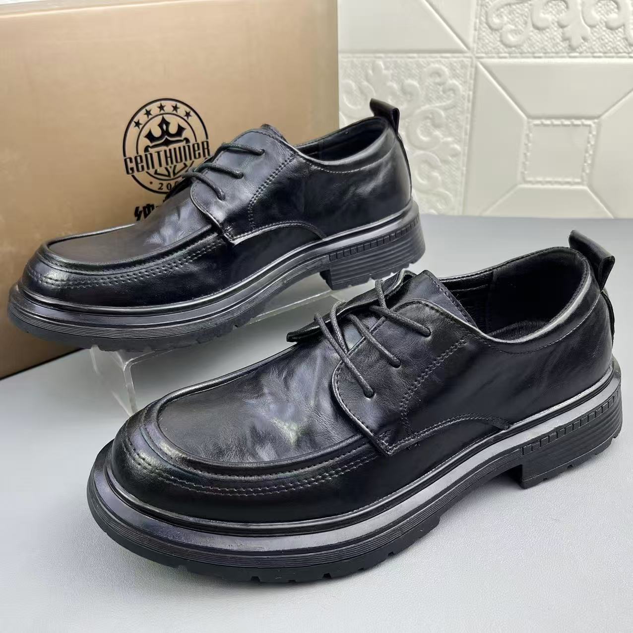 高品质新款时尚真皮正装皮鞋男鞋