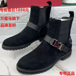 专柜正品圣积羊皮女鞋女靴断码处理里外全真皮休闲防滑马丁靴短靴