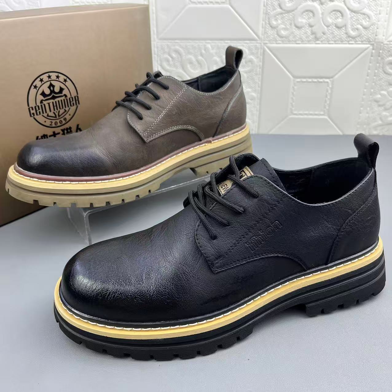 高品质新款时尚真皮正装皮鞋男鞋