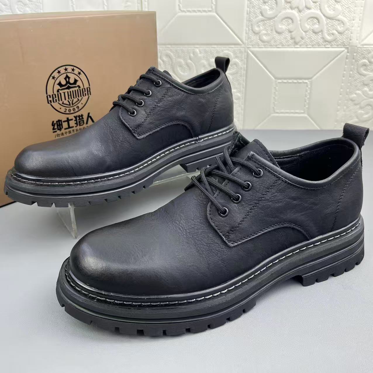 高品质新款时尚真皮正装皮鞋男鞋