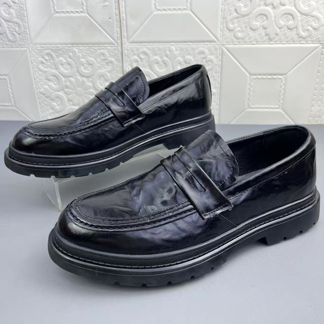 高品质新款时尚真皮正装皮鞋男鞋