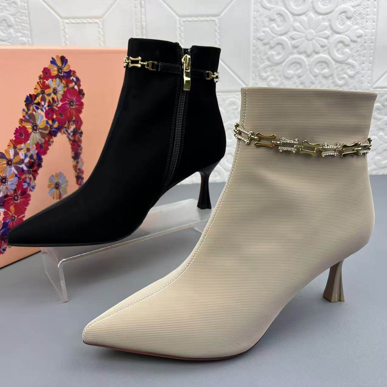 高品质新款高跟时装瘦瘦靴女短靴