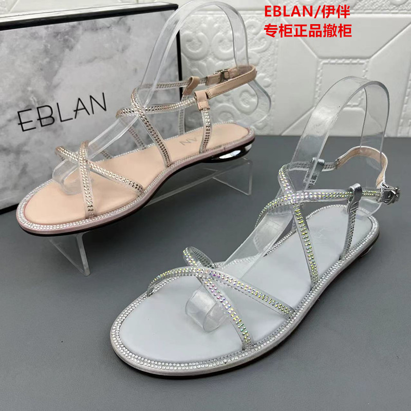 EBLAN/伊伴正品处理羊皮女鞋凉鞋