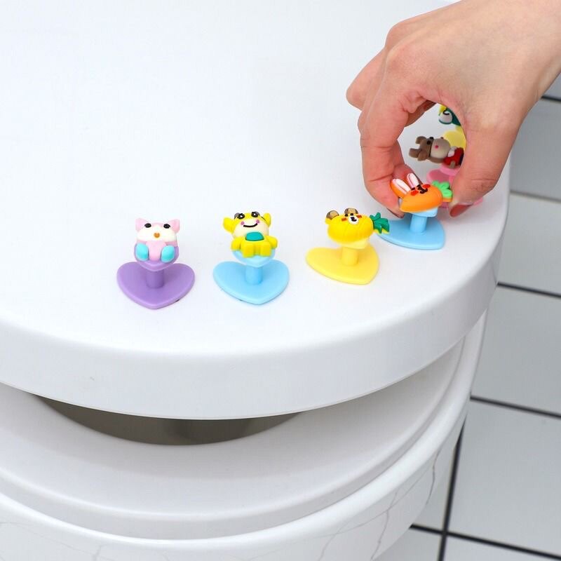 马桶掀盖把手配件心型卡通可爱创意座便器提手揭盖翻盖防脏手把手