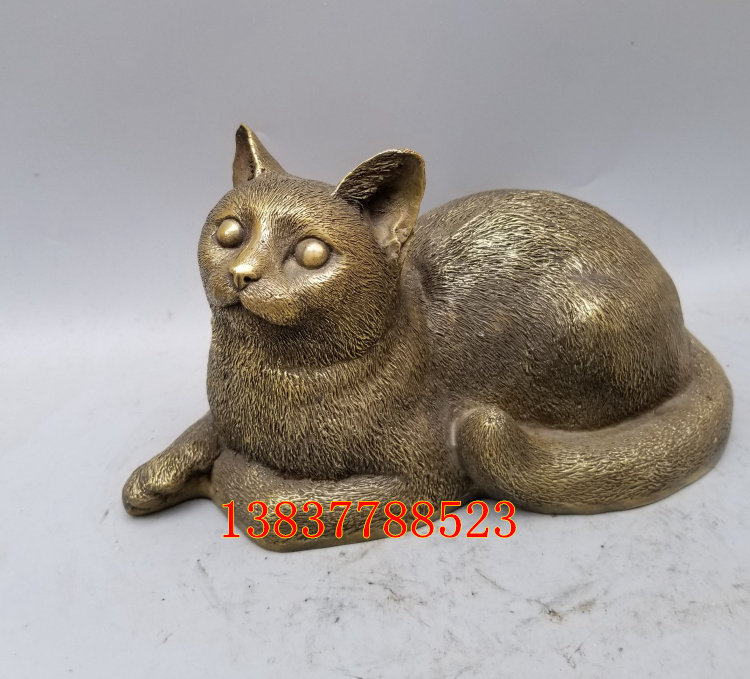 招财猫纯铜摆件定做工艺品
