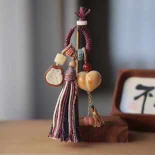 包挂钥匙扣 象牙果屁桃 小花 菩提根奶酪 DM945 搭配象牙果兔子牌