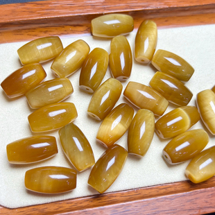 diy配饰手链项链 10mm ZW886 规格19 天然金虎眼石桶珠上下通孔