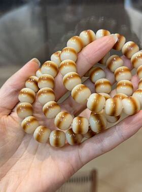 干磨腮红菩提根一线桶珠散珠/手串 diy配饰佛珠手链项链 DM925