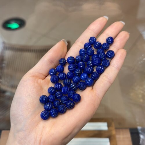 天然青金石南瓜珠 diy配件手工编织手绳项链文玩佛珠配饰 DM934