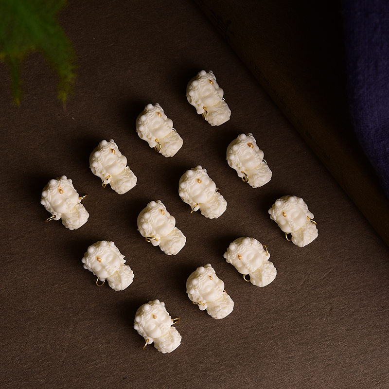 小号象牙果度母通孔配件DIY