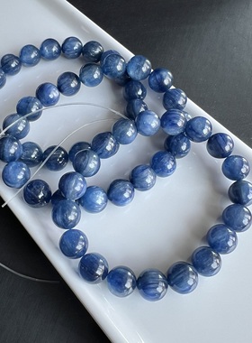 天然满色蓝晶石手链 猫眼效应 水晶饰品手串礼物 XL492