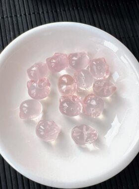 天然莫桑比克Kitty猫吊坠孔/小滴溜万能扣 diy手串项链 ZW795