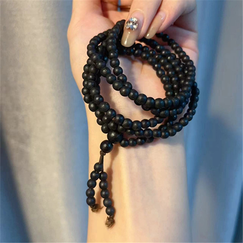 印尼沉香4mm多圈佛珠手链