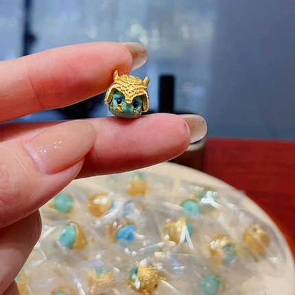 盔甲阿呆菱镁矿通孔配件 DIY手串项链文玩配饰 TY1325