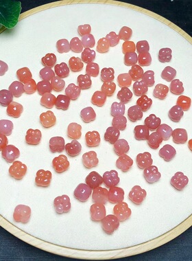 天然盐源玛瑙桂花通孔配件 DIY手串项链 规格10mm左右 ZW200