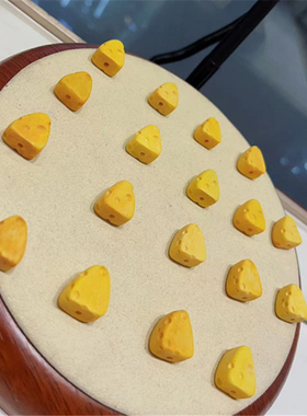 黄金根付奶酪通孔配件 DIY手链项链 14*8mm TY634