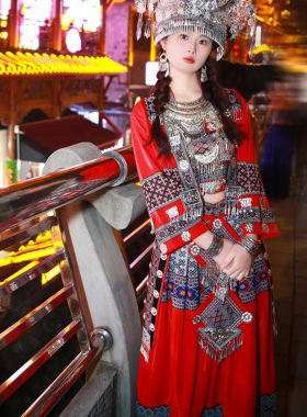 贵州苗寨族服套装女广西少