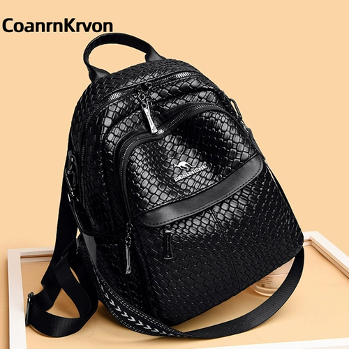 Кенгуру, рюкзак, модная дизайнерская плетеная сумка, из натуральной кожи, тренд сезона, изысканный стиль