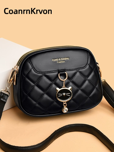 Ретро небольшая сумка, сумка на одно плечо с ромбовидным узором, в корейском стиле, для среднего возраста