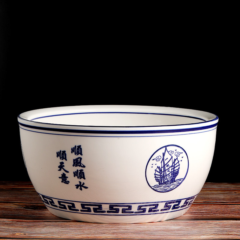 陶瓷和面盆加厚大汤盆冷锅串串钵钵鸡大号深盆调料装酱家用揉面盆