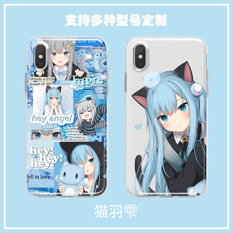 动漫猫羽雫手机壳适用oppo a72 a93 a53 a55 a52 a91 ace2硅胶软