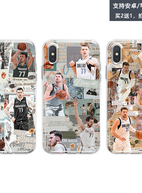 nba球星东契奇手机壳适用oppo reno 2 3 4篮球5 6 7 z se pro周边