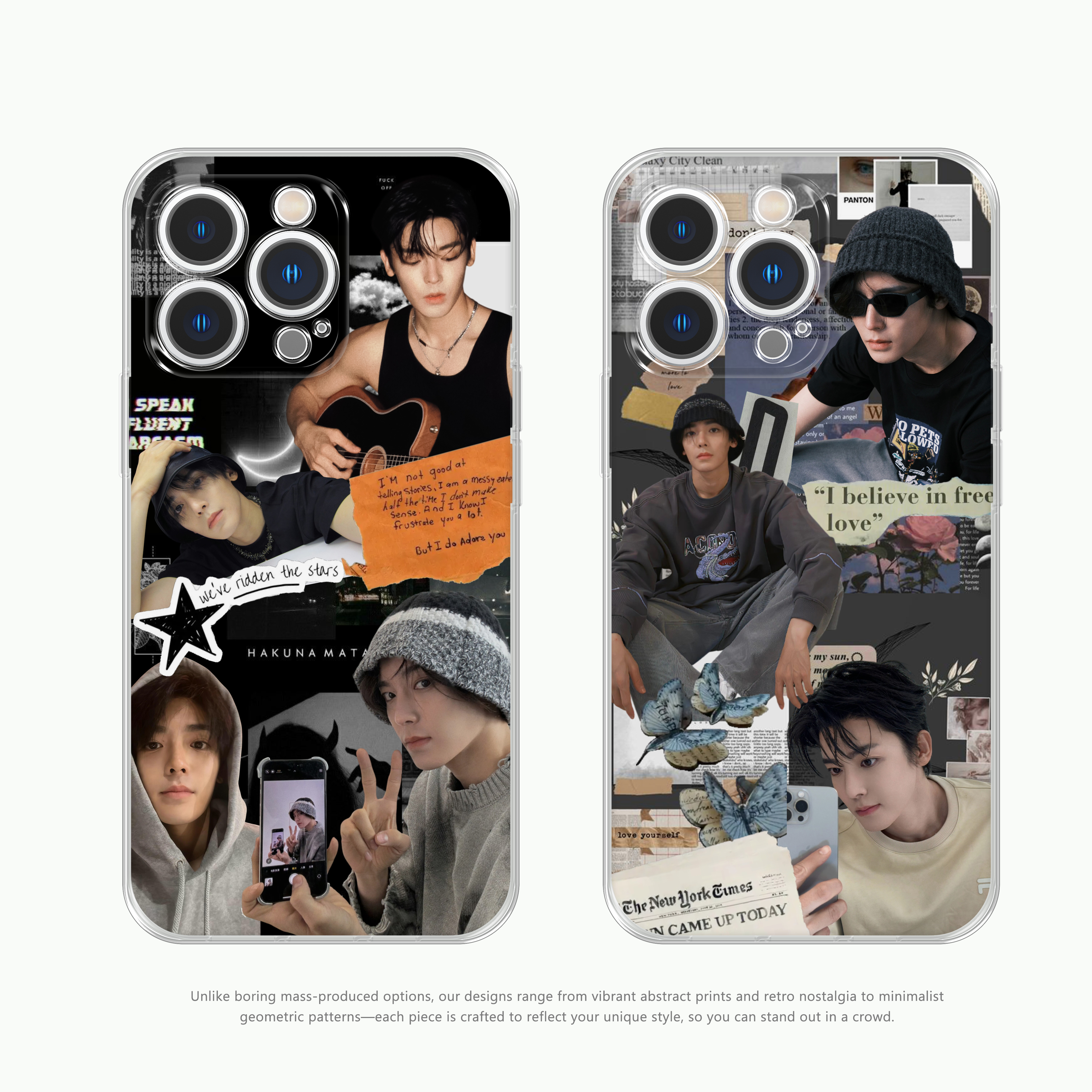 侯明昊拼贴手机壳适用一加8 9 rt 10 11 12 13明星同款ace2 3 5 6 pro周边新款透明软套