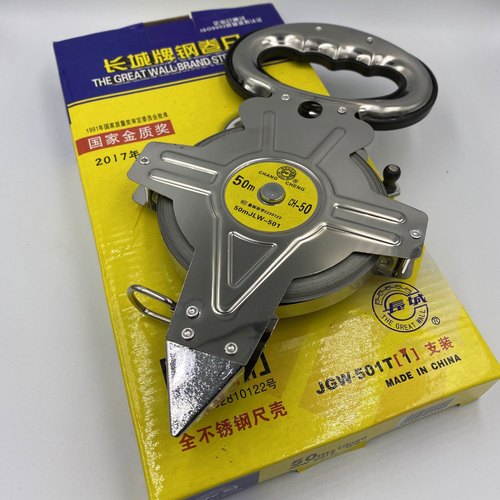 长城牌工程用钢卷尺钢插尺30米50米100米钢架尺