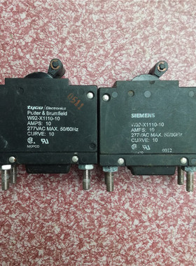 W92-X1110-10 AMPS:10 277VACA 油阻尼设备用液压式电磁断路器