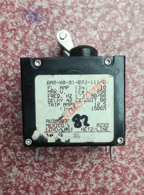 Carling 8A2-X0-01-273-111-D 240V 10A油阻尼设备用液磁断路器