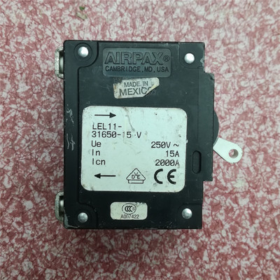 AIRPAX埃伯斯LEL11-31650-15-V 250VAC 15A油阻尼设备液磁断路器