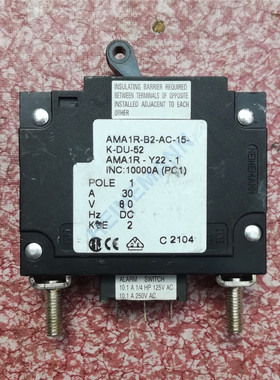 美国HEINEMANNA伊顿AMA1R-B2-AC-15-K-DU-52 30A设备液磁断路器