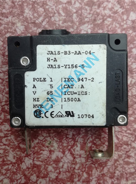 JA1S-B3-AA-04-D-A JA1S-Y156-5/1/6/2/7/10 5/15/30A液磁断路器