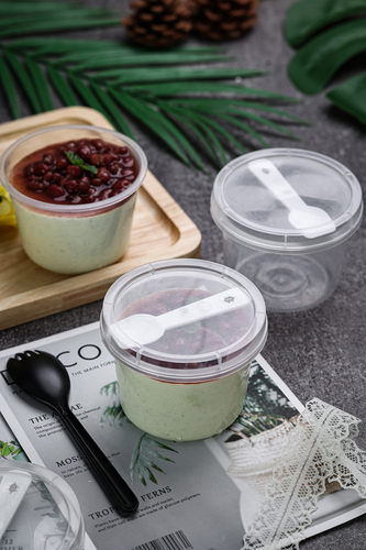 食品级耐高温含盖子100只布丁杯