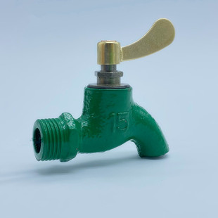 4分6分绿色15 20自来水铁铸铁快开水龙头户外室外老式平嘴铁龙头