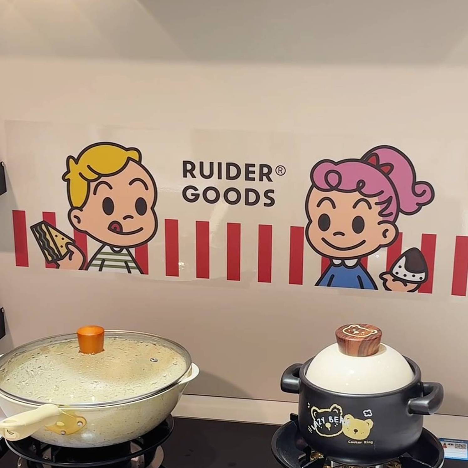 Mu Mu ins原田治厨房贴纸灶台橱柜墙面耐高温贴画防水防油自粘装