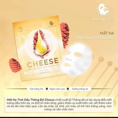 越南面膜Mat na tinh dau thong do cheese trang da  10 mieng