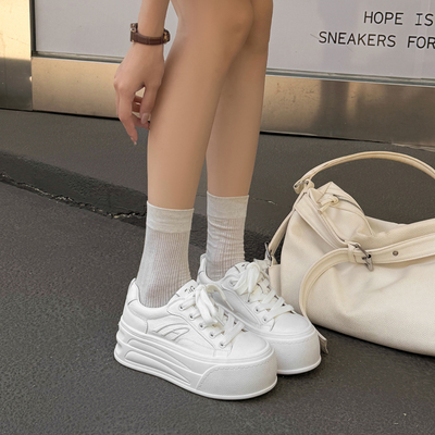 富丽韩版厚底增高显腿长小白鞋女