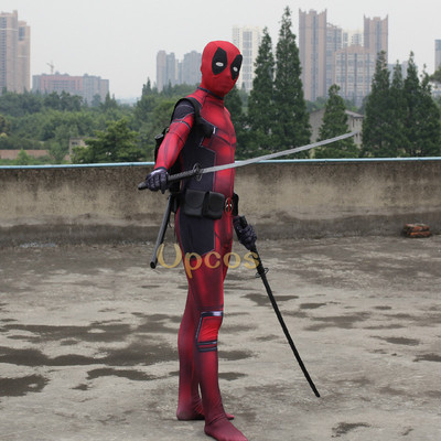 实拍死侍COSplay紧身衣 儿童成人Deadpool万圣节服装套装 可定制