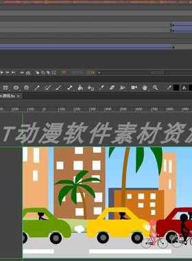 公益动画063支持绿色出行踩单车35秒原件AN及flash通用