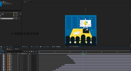 AE小动画013AE工作出场状态8秒aep格式源文件