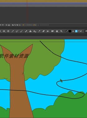 单步动画108树叶掉落动画5秒源文件fla格式AN可用
